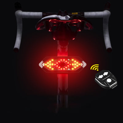 luz LED Intermitente para bicicleta con control remoto Bluetooth recargable vía USB